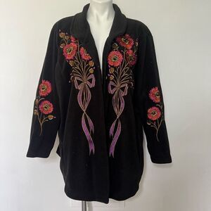 Bob Mackie Wearable Art 90s Embroidered Jacket